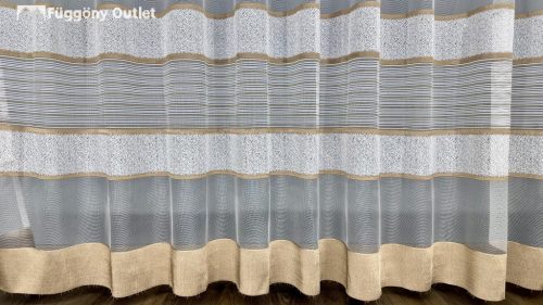 Bordás, fehér alapon barna 500x200 cm