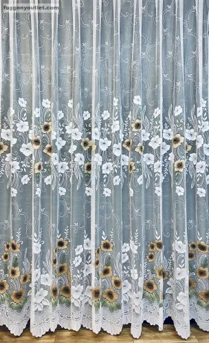 Pipacsvirág, fehér alapon barna, 300x250 cm