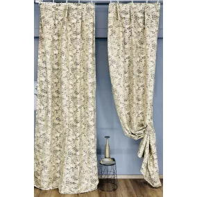   Sötétítő, Rombusz minta barna, 2x140x260 cm, 2db-os csomag