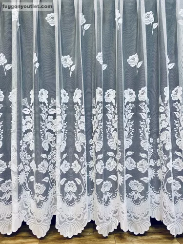 Kalocsai, fehér, 150x250 cm