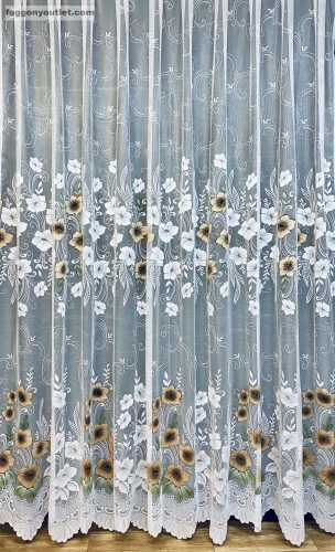 Pipacsvirág, fehér alapon barna, 400x250 cm