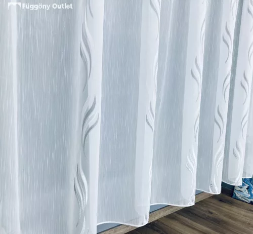 Voile, Dilara, fehér alapon szürke, 200x260 cm 