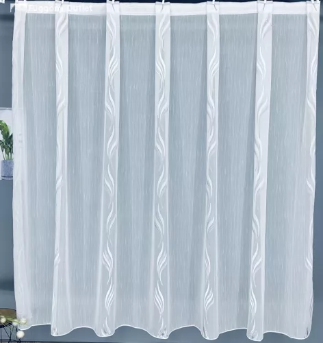 Voile, Dilara, fehér alapon szürke, 200x260 cm 