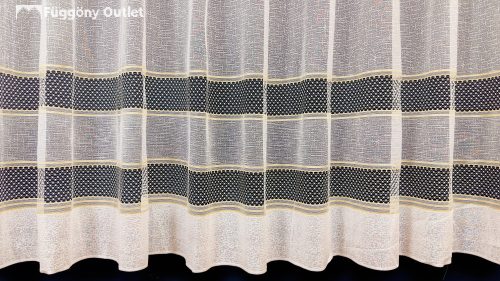 Hálós csíkos , fehér alap,arany soros, 300x155 cm