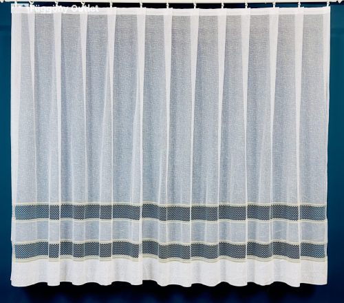Hálós csíkos , fehér alap,arany soros, 300x155 cm