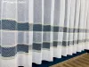 Hálós csíkos, fehér alapon arany soros, 500x175 cm