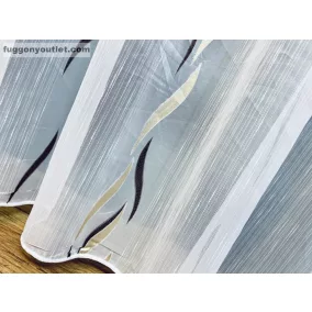 Voile, Azra, fehér alapon barna arany, 500x260 cm
