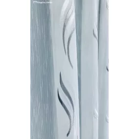 Voile, Dilara, fehér alapon szürke, 300x155 cm 