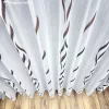 Voile, Azra, fehér alapon barna, 200x210 cm