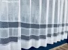 Hálós csíkos , fehér alap,Ezüst soros, 500x175 cm
