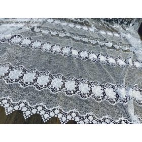   Méterárú, Csipkés Függöny, fehér, 280 Magas (Szölölevel 3D)