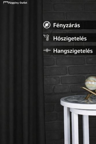 Sötétítő, Blackout, fekete, 2x140x180 cm, 2db-os csomag