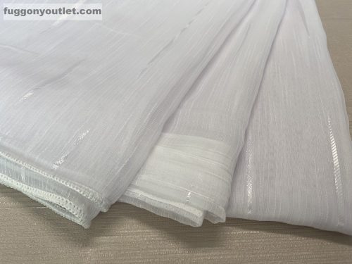 Voile, Pálcikás, fehér alapon fehér, 300x150 cm
