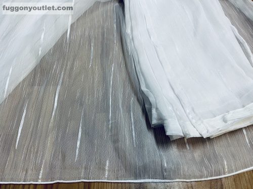 Voile, Pálcikás, fehér alapon fehér, 300x150 cm