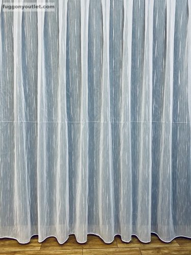 Voile, Pálcikás, fehér alapon fehér, 300x150 cm