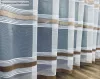 Csíkos2, fehér alapon barna, 500x175 cm