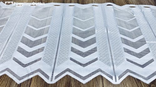 Méteráru, Vitrázs Függöny, fehér modern, 40 cm