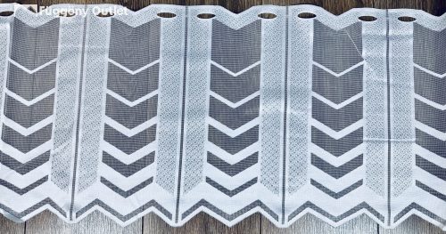 Méteráru, Vitrázs Függöny, fehér modern, 40 cm