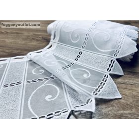 Méteráru, Vitrázs Függöny Túba, Zsakar, fehér, 45 cm 