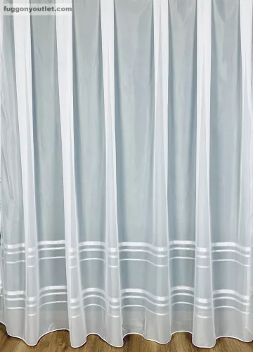 Voile, fehér Csíkos, 200x210 cm