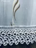 Voile, Dilara, Csipkés, fehér alapon, barna és arany, 300x180 cm