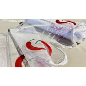 Méteráru, Vitrázs Függöny, Zsakar, paprika, 45 cm 