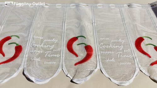 Méteráru, Vitrázs Függöny, Zsakar, paprika, 45 cm 