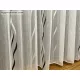 Voile, Azra, fehér alapon fekete, 200x210 cm 