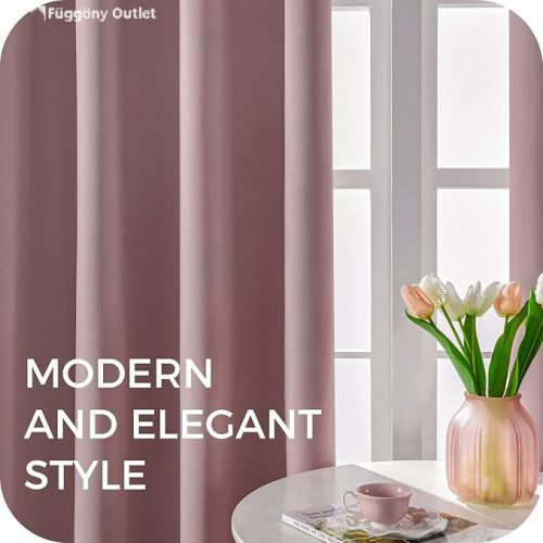 Sötétítő, Blackout, Brielle, Pelikán Rozsaszin,140x245 cm, 2db-os csomag