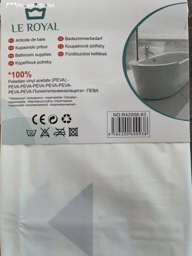 Zuhanyfüggöny, Háromszög Minta, Fehér alapon, Sárga Szürke Fekete,180x180 cm