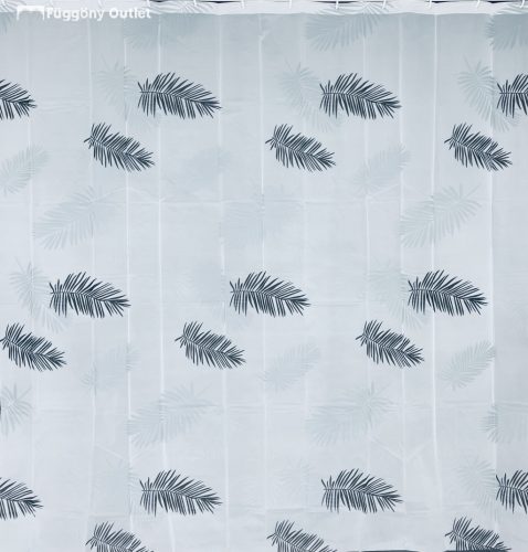 Zuhanyfüggöny, Yaz , Fehér alapon, Fekete Szürke180x180 cm