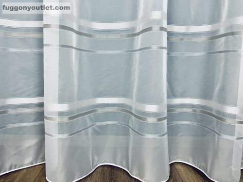 Voile, szürke Csíkos, 300x140 cm