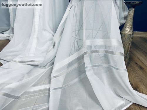 Voile, szürke Csíkos, 300x140 cm
