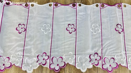 Méteráru, Vitrázs Függöny, hímzett voile, 45 cm