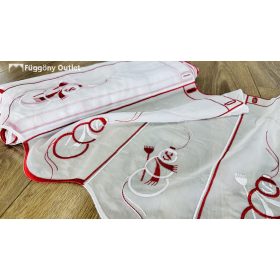 Méteráru, Vitrázs Függöny, hímzett voile, 45 cm