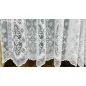   Méteráru, Jersey, Vitrázs Függöny, Zsakar, fehér, 120 cm 