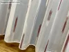 Voile, Parketta, fehér alapon bordó, 500x260 cm