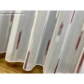 Voile, Parketta, fehér alapon bordó, 500x260 cm