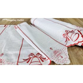 Méteráru, Vitrázs Függöny, hímzett voile, 45 cm