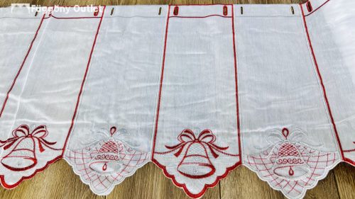 Méteráru, Vitrázs Függöny, hímzett voile, 45 cm