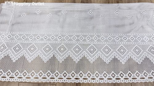 Méteráru, Vitrázs Függöny, Yonca, fehér, 90 cm