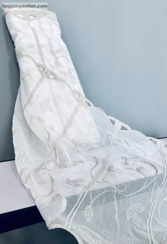 Méteráru, Vitrázs Függöny, voile, barna , 60 cm