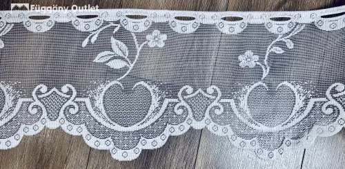 Méteráru, Vitrázs Függöny, Zsakar, fehér, 30 cm