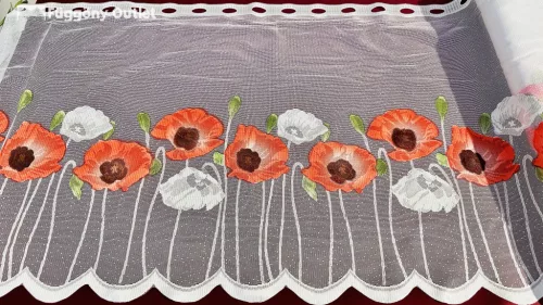 Méteráru, Vitrázs Függöny, pipacs, 60 cm