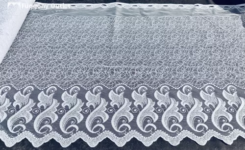 Méteráru, Vitrázs Függöny, Zsakar, fehér 77 cm 