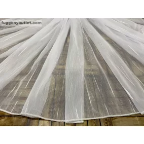 Méteráru, Voile, Pálcikás, fehér, 280 cm