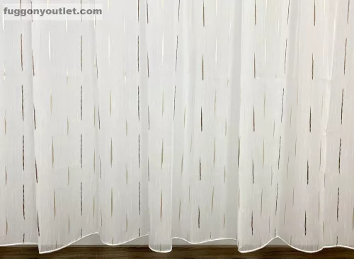 Voile, Palcia, fehér alapon barna és arany, 300x260 cm