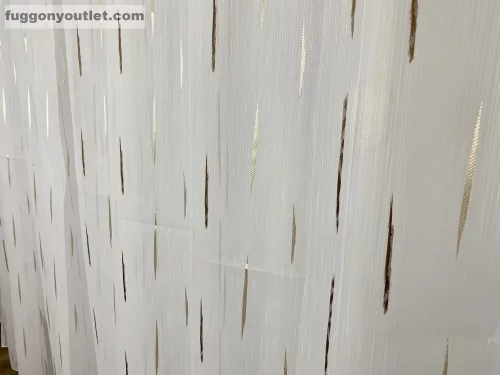 Voile, Palcia, fehér alapon barna és arany, 300x260 cm