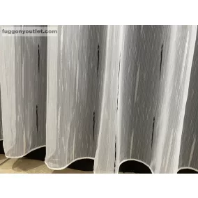 Voile, Pálcikás, fehér alapon fekete, 200x175 cm