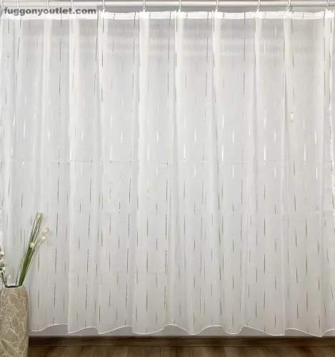Voile, Pálcikás, krém alapon arany, 300x175 cm